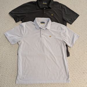 jack Nicklaus Men's Striped Polo Shirt - Black and Gray